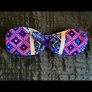 Strapless Aztec Bathing Suit Top