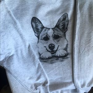 Cute oversized corgi sweatshirt. Soft!