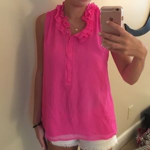 Pink jcrew blouse!