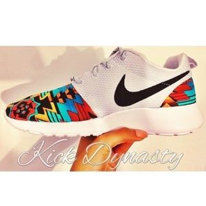 Custom Nike Roshe Run Sneakers Tribal Aztec