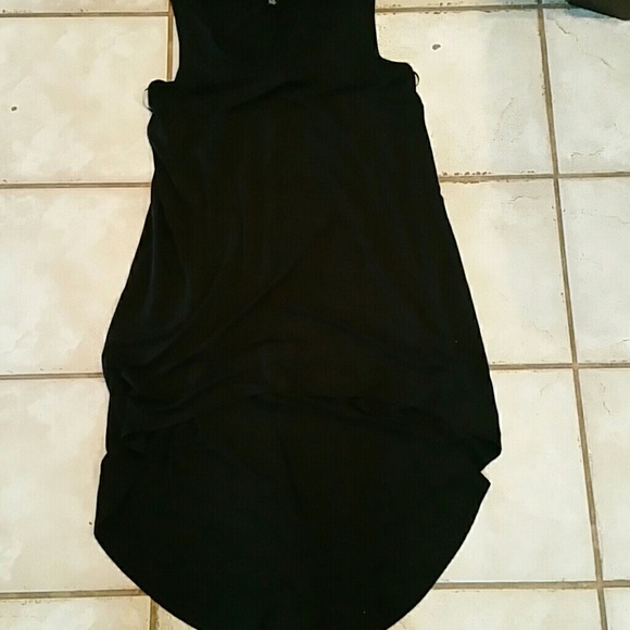 Casual black high to low dress.