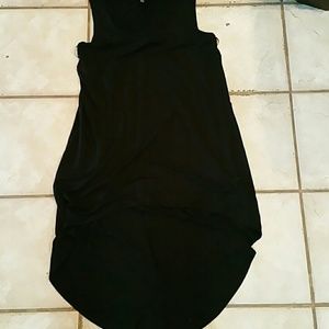 Casual black high to low dress.