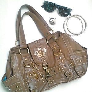 Baby Phat rhinestone studded crown handbag