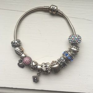 Pandora bracelet with charms