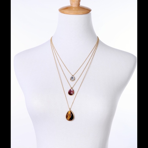 • SALE • Last 1 • 3 Layers Multicolored Necklace • - Picture 2 of 3