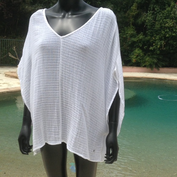 aerie Swim Aerie White Cotton Gauze Beach Cover Up Poshmark