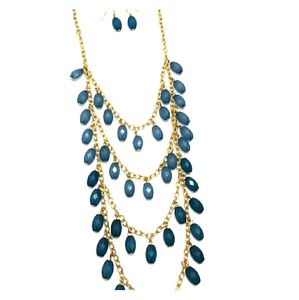 Long Tiered Necklace & Earring Set