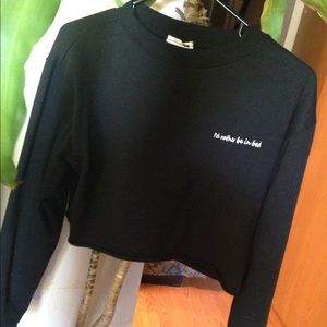 Black Long Sleeve Croptop