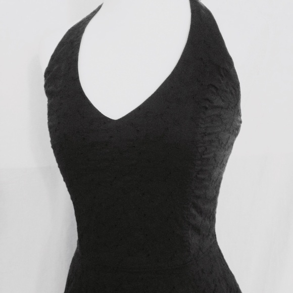 ❌SOLD❌ RUBY ROX Black Eyelet Halter Dress - Picture 3 of 4