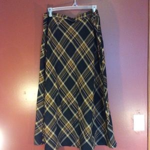 Plaid long skirt