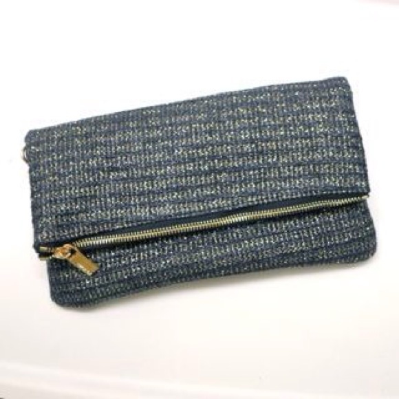 Anthropologie Handbags - Anthropologie ELSA FOLDOVER CLUTCH - Blue - NWT