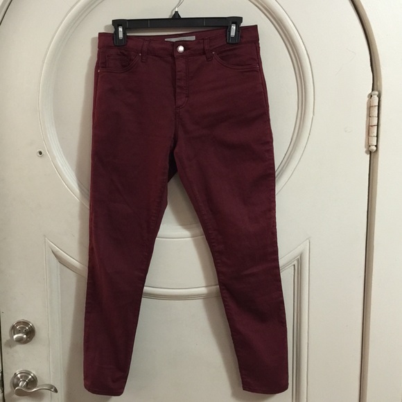 Topshop Burgundy Denim