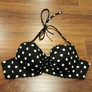 Polka dotted bikini top