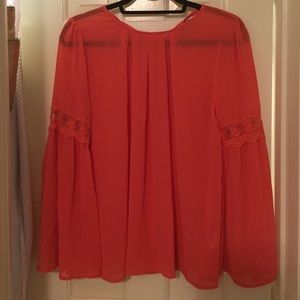 Flowy coral blouse