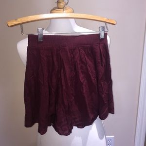 Brandy Melville Maroon Skater Skirt