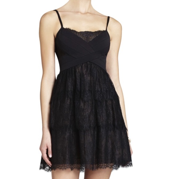 BCBG Josanna Black Lace Dress