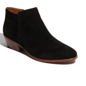 Black suede ankle boots - size 7.5