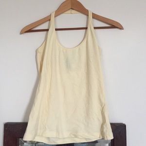 Butter yellow halter tank top H&M
