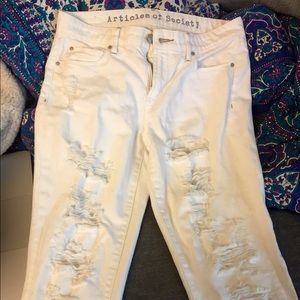 Articles of Society White distressed jeans
