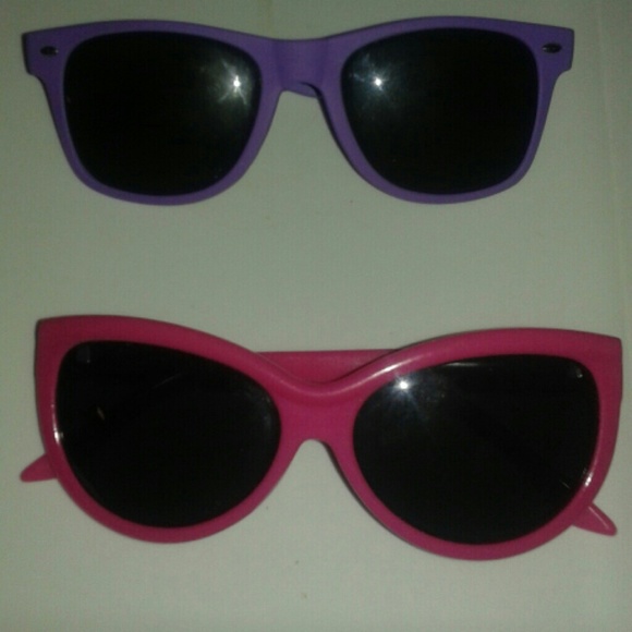 2 New colorful retro sunglasses Y2K 90s Festival / (wayfarer-style) - Picture 1 of 3