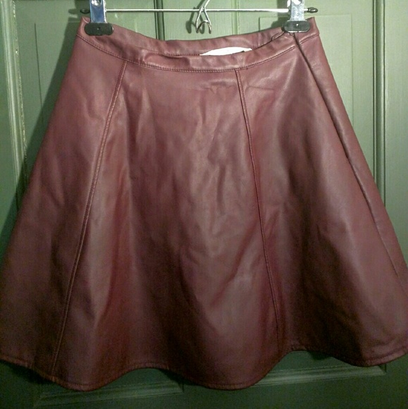 Maroon High Waisted Lauren Conrad Skirt
