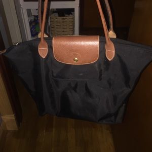Large black longchamp bag