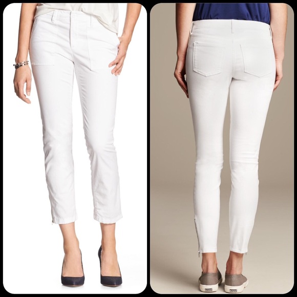 Banana Republic Pants - Banana Republic white Ryan fit ankle pants