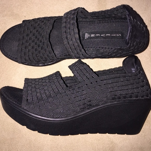 JET BLACK stretch platform by STEVEN MADDEN