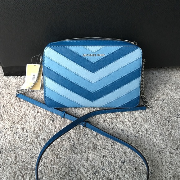 Michael Kors Handbags - Blue Michael Kors crossbody bag
