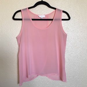 Sheer Pink Open Back Tank