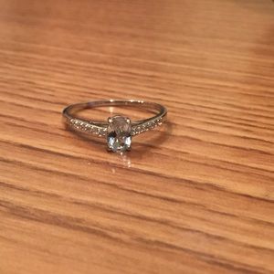 Blue topaz Sterling silver ring