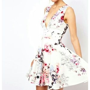 ASOS V-Neck Floral Circle Dress