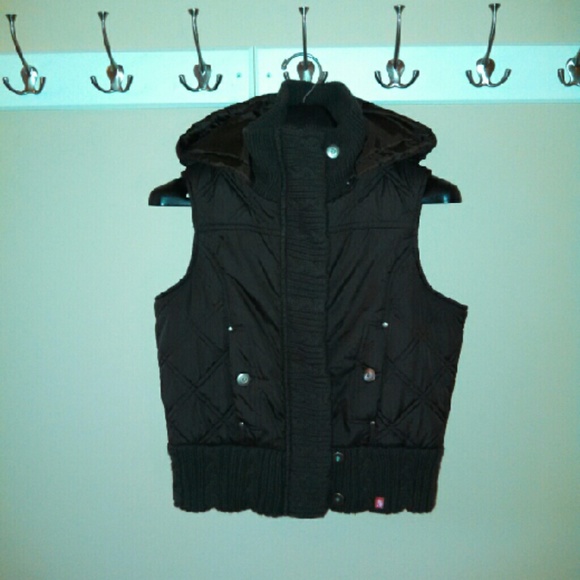 Hot Kiss Jackets & Blazers - Sale! Hot Kiss Brown Vest with Hood