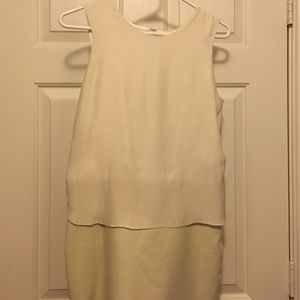 Mini white leather dress from Parker