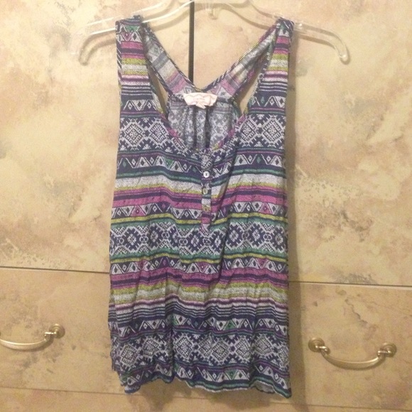 Pink Rose Tops - ❗️️FINAL SALE❗️Tribal print tank top