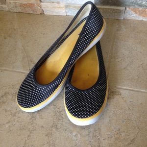 Blue and Yellow Polka Dot Ked Flats size 7