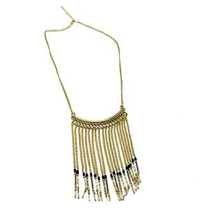 Bib Necklace with Dangling beads