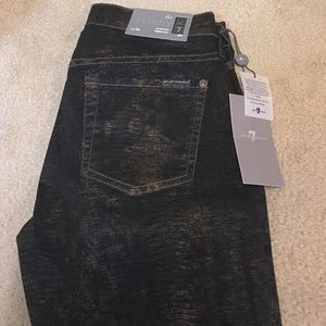 BLACK AND GOLD 7FAM SKINNY JEANS