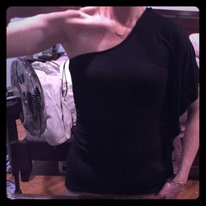 Black one shoulder shirt
