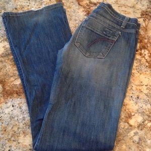 Joes distressed boot cut jeans