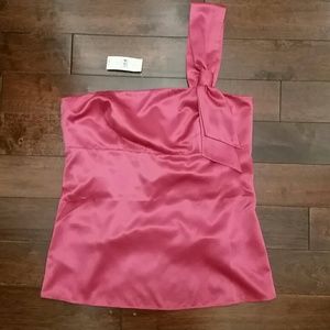 LOFT Hot Pink - One-Shoulder Shirt