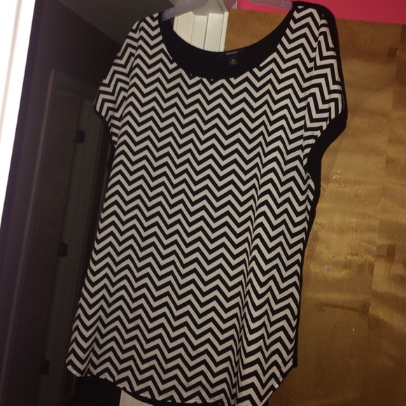 White and Black Chevron Shirt