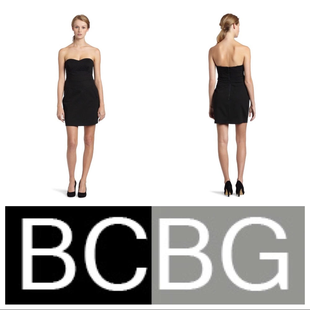 BCBGeneration Quilted Strapless Dress