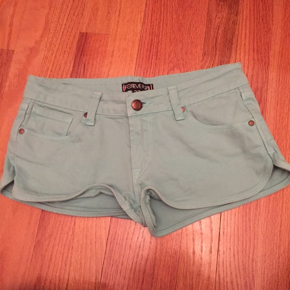 Mint Green Denim Shorts Sz 27/S