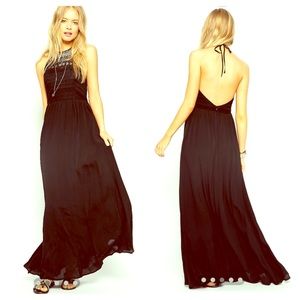ASOS, Never worn, Black crochet halter dress