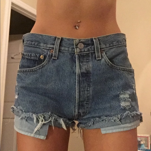 Levi's Distressed Denim Shorts