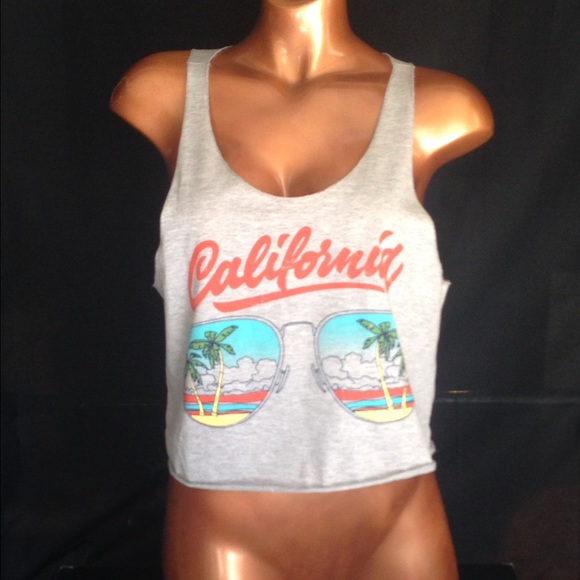 !SALE! California palm trees crop top - Picture 2 of 4