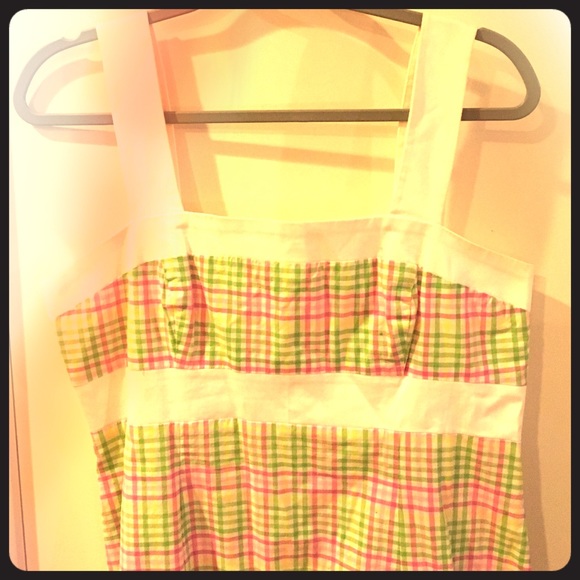 Summery pink and green plaid sundress- Nordstrom