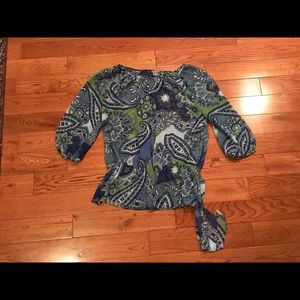 Ann Taylor sheer paisley top