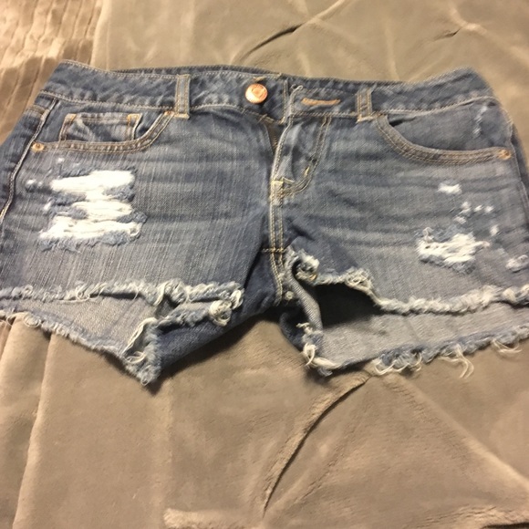 Denim cut off shorts